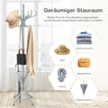 Miniatyrbillede 1 af 5: 184 cm knageholder med paraplyholder jakkestander med 12 knager grå