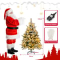 Miniatyrbilde 1 av 5: 136 cm kunstig juletre med snø og 150 varmhvite LED-lys Grønne
