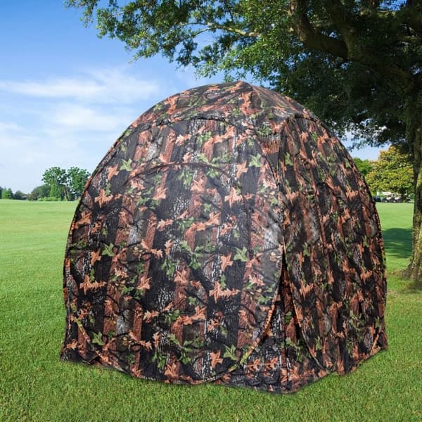Jakttält pop-up design med 360° sikt & bärväska & spännband för 2 personer