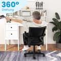 Miniatyrbilde 3 av 5: Ergonomisk kontorstol med korsryggstøtte og vippefunksjon skrivebordsstol svart