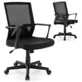 Miniatyrbilde 2 av 5: Ergonomisk kontorstol med korsryggstøtte og vippefunksjon skrivebordsstol svart