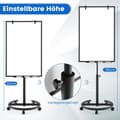 Miniatyrbilde 4 av 5: Flipover-stativ på hjul med magneter og markører, whiteboard, høydejusterbar opptil 192 cm