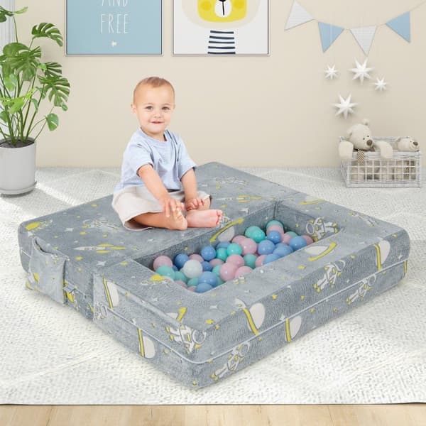 4 in 1 lasten nojatuoli 2 ottomaanilla ja irrotettava päällinen hohtaa pimeässä 107 x 52 x 41,5 cm