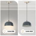 Miniatyrbilde 4 av 5: Taklampe med justerbar hengekabel & E27 bunnpendellampe grå hengelampe