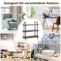 Miniatyrbillede 3 af 5: 3-etagers plante- og blomsterstativ reol med metalramme Multifunktions displaystativ med anti-tip