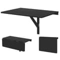 Miniatyrbillede 1 af 5: Vægmonteret Foldebord Pladsbesparende Køkkenbord Foldevægbord 80 x 60 cm Sort