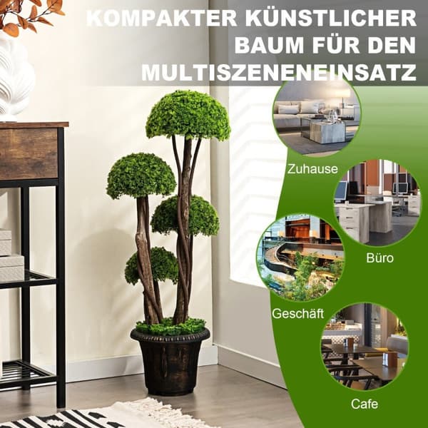 Kunstigt topiary træ lavet af cedertræ dekorativt kunstigt træ 90 cm