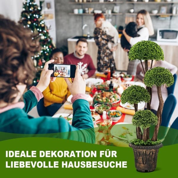 Kunstigt topiary træ lavet af cedertræ dekorativt kunstigt træ 90 cm