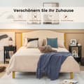 Miniatyrbillede 4 af 5: 2 plan sengebord med skuffe sidebord træ 40 x 30 x 61,5 cm sort