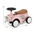 Miniatyrbild 3 av 5: Rutcshauto åkfordon med förvaringsutrymme & tippskydd barnbil med ratt 58 x 27 x 34 cm rosa
