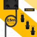 Miniatyrbilde 4 av 5: 30 W mini akvariepumpe med 2,5 m høy slaglengde og 1,83 m strømkabel og 3 dyser vannpumpe 1400 L/t