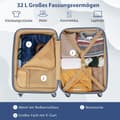 Miniatyrbilde 4 av 5: 20" håndbagasjekoffert med spinnerhjul og TSA-lås PC-hardveske med klistremerke 38 x 22 x 57 cm Blå