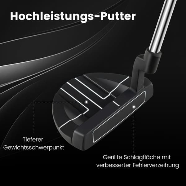 Golf Putter 89 cm hammerputter i rustfritt stål med hode i rustfritt stål og sklisikkert grep