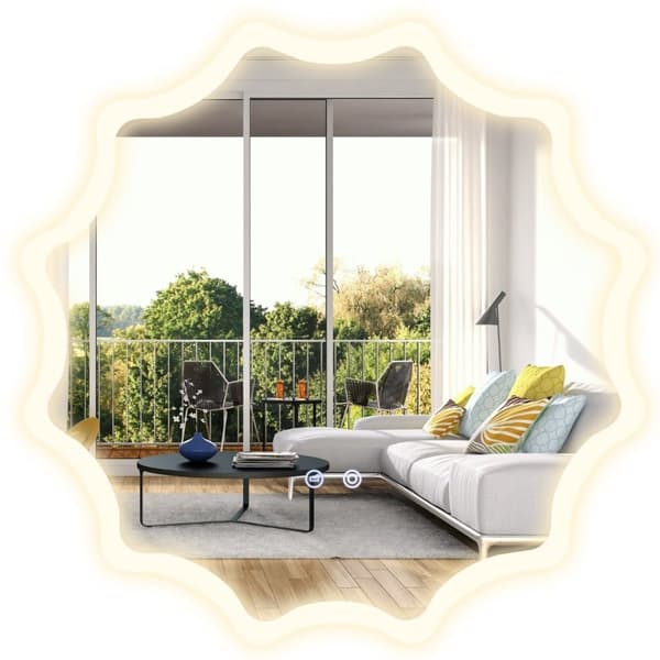 Baderomsspeil med antiduggspeil varmebølgedesign LED speil veggspeil 60 x 60 cm