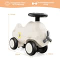 Miniatyrbillede 2 af 5: Ride-on bil i fly-look med sød propel ride-on køretøj hvid
