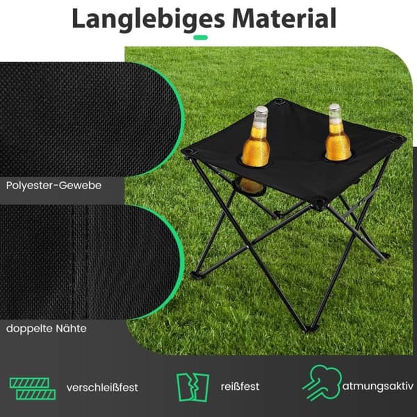 Overdimensjonerte campingstoler med bord og 2 drikkeholdere og oppbevaringspose sammenleggbare stoler