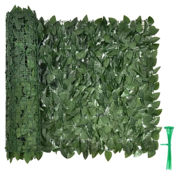 300 x 100 cm kunstig plante væg efeu blade privat skærm hæk plante vindbeskyttelse