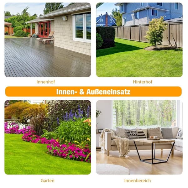 Havebord med hærdet glas bordplade & paraplyhul & metalramme terrassebord