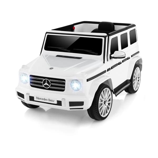 Elbil för barn Mercedes Benz G500 barnbil elektrisk med fjärrkontroll vit