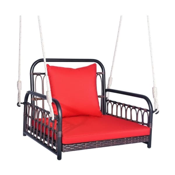 Hengestol, terrassehuske, kan holde opptil 180 kg, hengende sete med sete og ryggputer 80 x 65 x 58 cm