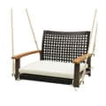 Miniatyrbilde 2 av 5: Verandahuske laget av enkelthengende rottingsete av flettet med sittepute 81,5 x 70 x 53,5 cm