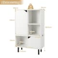 Miniatyrbilde 3 av 5: Bokhylle stablebar bokhylle med 2 dører og 5 rom som kan separeres med justerbar hylle 60 x 30 x 96,5 cm hvit
