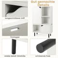 Miniatyrbilde 4 av 5: Bokhylle stablebar bokhylle med 2 dører og 5 rom som kan separeres med justerbar hylle 60 x 30 x 96,5 cm hvit