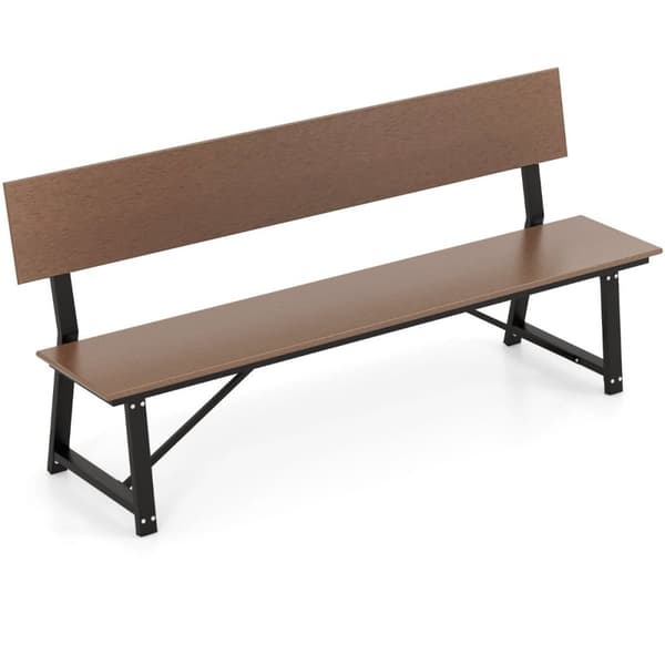 Hagebenk værbestandig 3-seters benk kan holde opptil 500 kg 183 x 52 x 85 cm brun