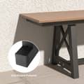Miniatyrbilde 4 av 5: Hagebenk værbestandig 3-seters benk kan holde opptil 500 kg 183 x 35 x 41,5 cm brun