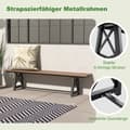 Miniatyrbilde 5 av 5: Hagebenk værbestandig 3-seters benk kan holde opptil 500 kg 183 x 35 x 41,5 cm brun