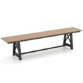 Miniatyrbilde 2 av 5: Hagebenk værbestandig 3-seters benk kan holde opptil 500 kg 183 x 35 x 41,5 cm brun