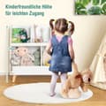 Miniatyrbilde 1 av 5: Barnehylle med 5 åpne rom bokhylle barneromshylle med heltre ben hvit
