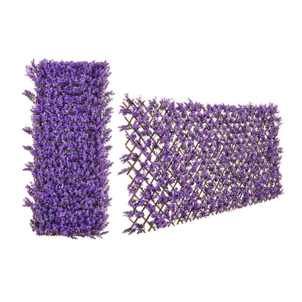 Artificial Ivy Garden Privacy Screen Plant Vegg Hekker med lilla Eucalyptus