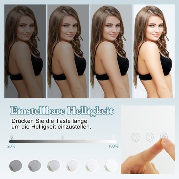 Hollywood makeup spejl med belysning og intelligent touch kontrol skrivebordsspejl