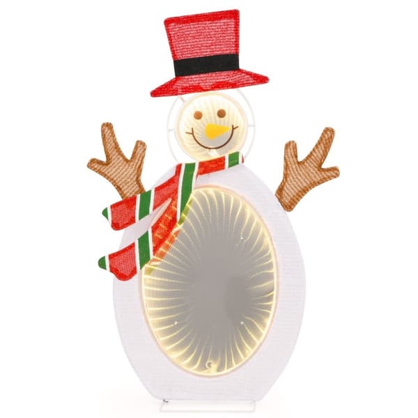 LED snømann med 2 tunnellys Julefigur julelys