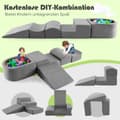 Miniatyrbilde 1 av 5: 5 STK. Skumbyggeklosser Kjempebyggeklosser med kulegrop Store byggeklosser for å løpe rundt Grey