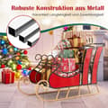 Pikkukuva 1 / 5: Koristeellinen metallireki Joulureki jouluksi 93 x 41 x 59 cm punainen