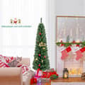 Miniatyrbilde 5 av 5: 150cm blyant juletre kunstig juletre med 295 grønne grenspisser