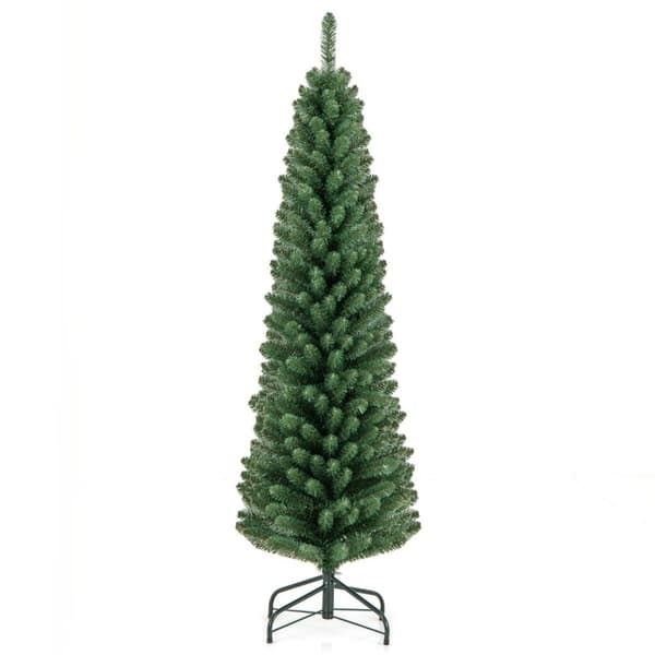 150cm blyant juletre kunstig juletre med 295 grønne grenspisser