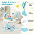Miniatyrbilde 3 av 5: Baby Sky Jumperoo med justerbare høyder og leker og spilleboks lyseblå