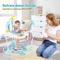 Miniatyrbilde 2 av 5: Baby Sky Jumperoo med justerbare høyder og leker og spilleboks lyseblå