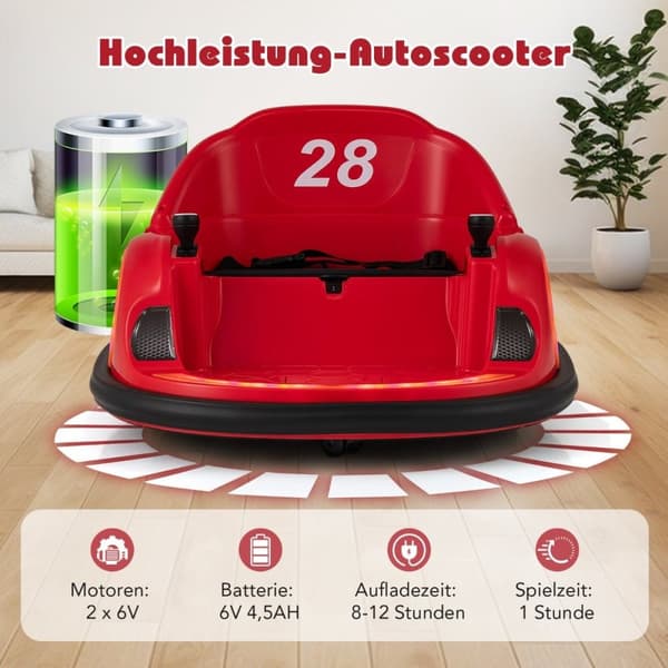 Kofangerbil til børn el-kofangerbil med blinkende LED-lys rødt