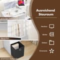 Miniatyrbillede 4 af 5: Skrivebord Lille computerbord med printerbakke Kontorbord til hjemmekontor 100 x 40 x 87 cm Hvid