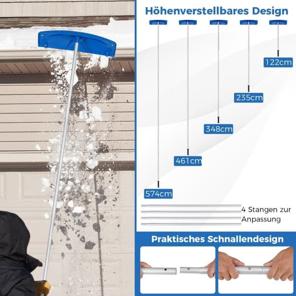 Taksnørydder med hjul og plast snøskjær tak snørydder snøskuffe