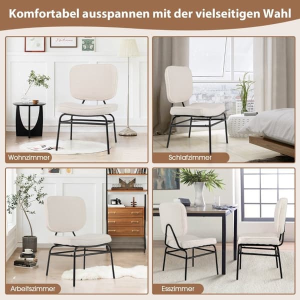 Ruokailutuoli kaareva istuimella &amp; Selkänoja Sherpa keittiön tuoli pehmustettu tuoli beige