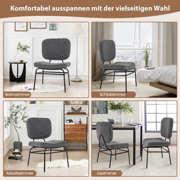 Spisestuestol med buet sæde &amp;amp; Ryglæn Sherpa køkkenstol polstret stol grå