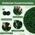 Pikkukuva 4 / 5: Setti 2 puksipuupalloa 52 cm puksipuupalloja UV-kestävä topiary keinokasvi tummanvihreä