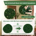 Pikkukuva 5 / 5: Setti 2 puksipuupalloa 52 cm puksipuupalloja UV-kestävä topiary keinokasvi tummanvihreä