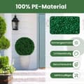 Pikkukuva 1 / 5: Setti 2 puksipuupalloa 52 cm puksipuupalloja UV-kestävä topiary keinokasvi tummanvihreä