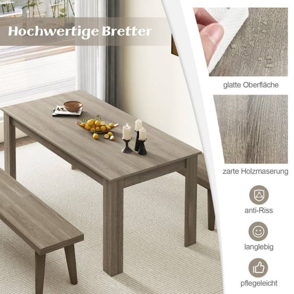 Trämatbord 160 x 80 cm stort bord rektangulärt köksbord matbord natur